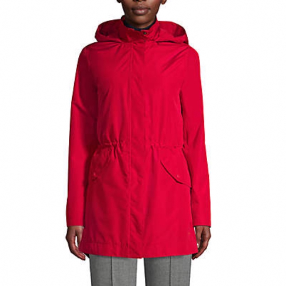 LANDSEND Women's Waterproof Insulated 3 in 1 Rain Parka Rich Red